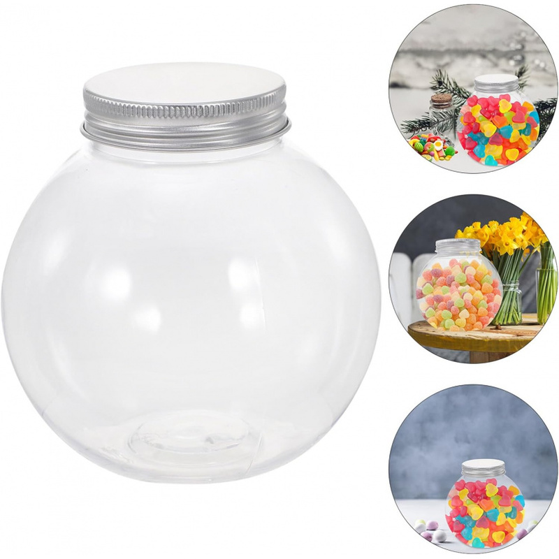 Chocolate Snack - 10/20Pcs Spherical Plastic Candy Jars, Globe