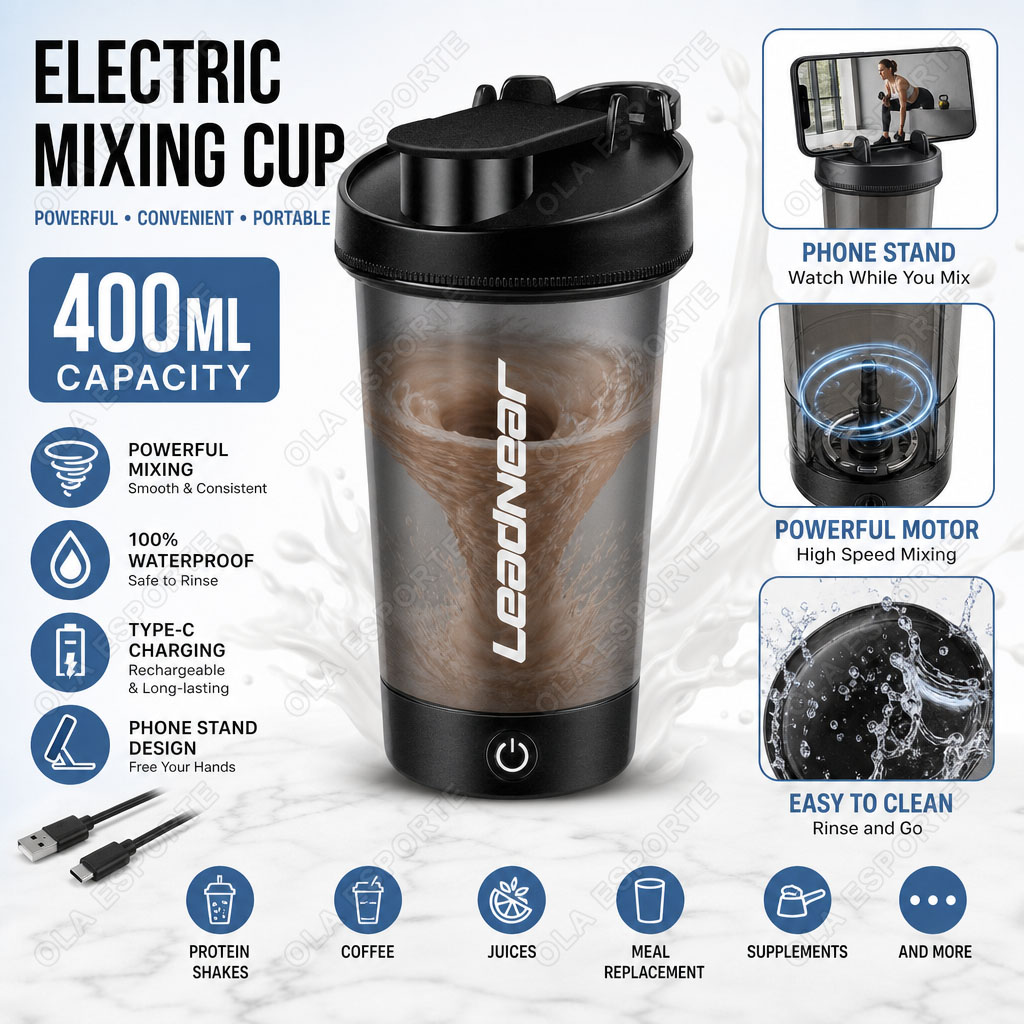 Protein Bar - With Phone Holder Electric Mixing Cup