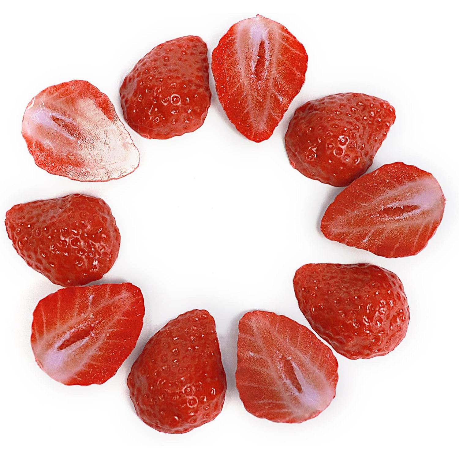 Chocolate Snack - Artificial strawberry petals, fruit decorations, party,