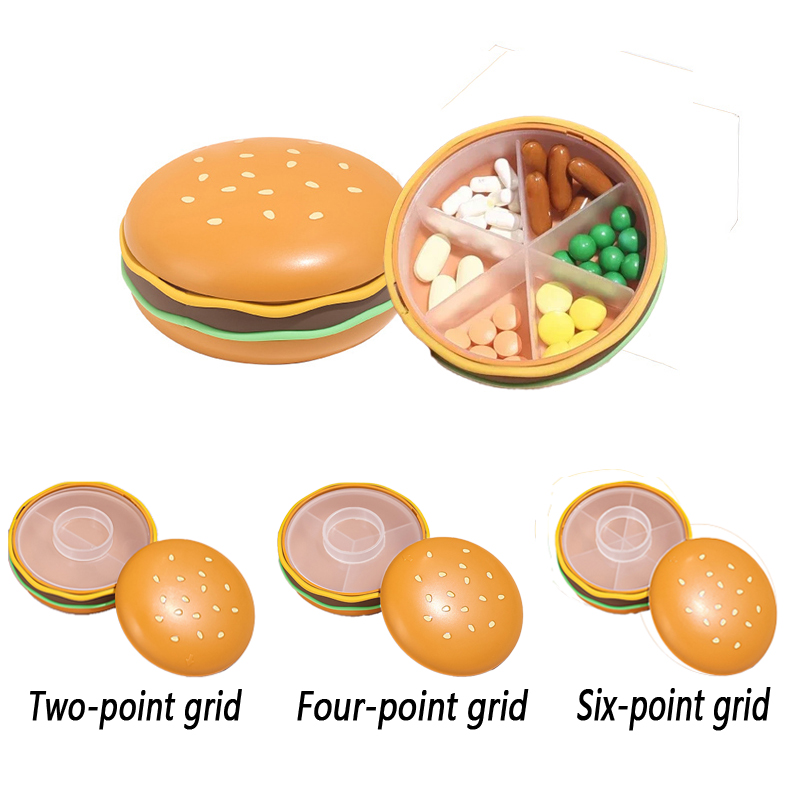 Seaweed Snack - Portable Hamburger Medicine Storage Box with