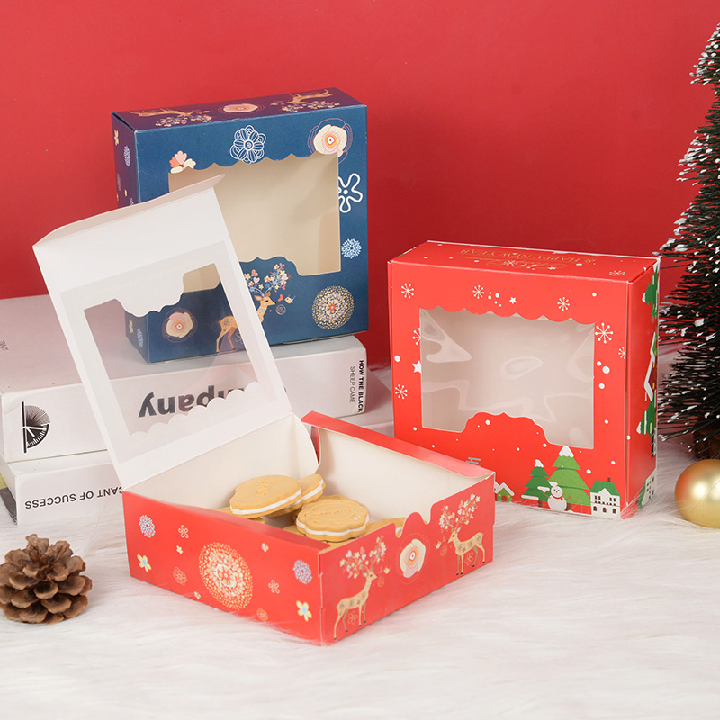 10/5Pcs Christmas Cookie Box w - Chocolate Snack ulasan dan harga