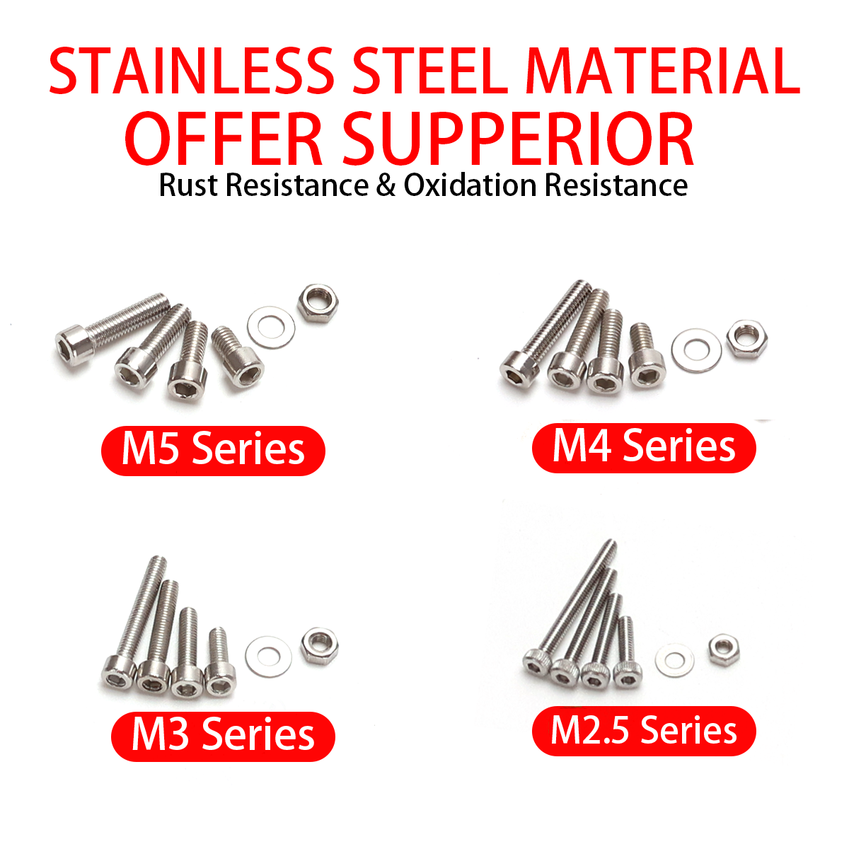 880 pcs Stainless Steel Intern - Nuts Mix ulasan dan harga