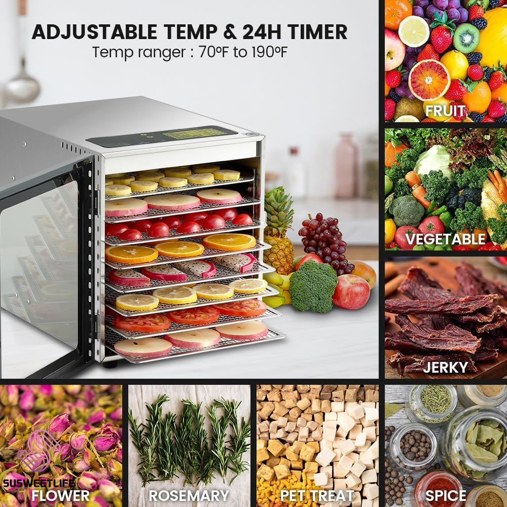 Large Capacity 8-Tray Food Deh - Healthy Snacks Food ulasan dan harga