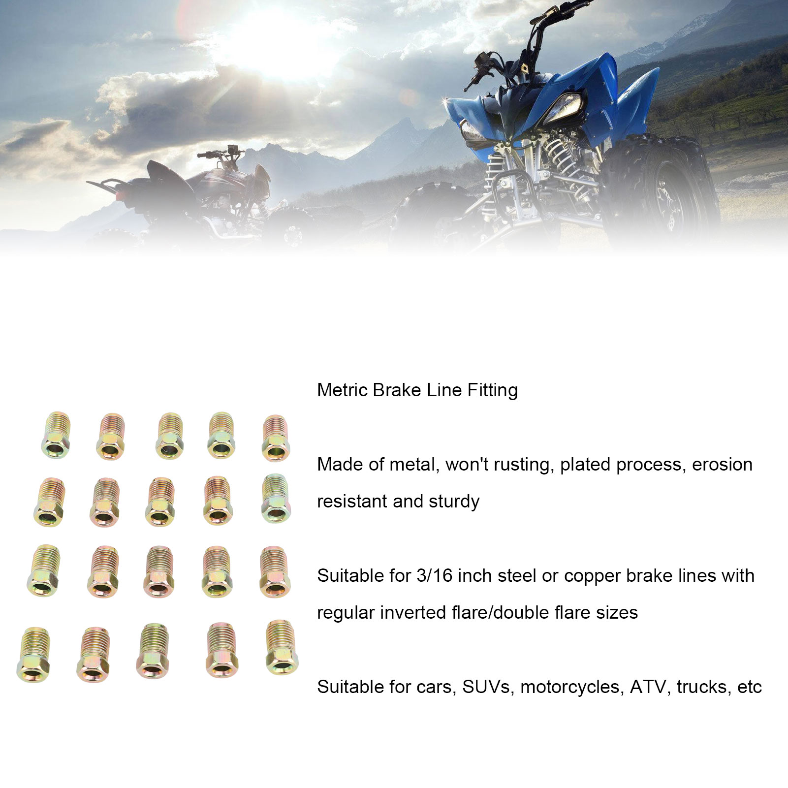 Brake Line Fittings Assortment - Nuts Mix ulasan dan harga