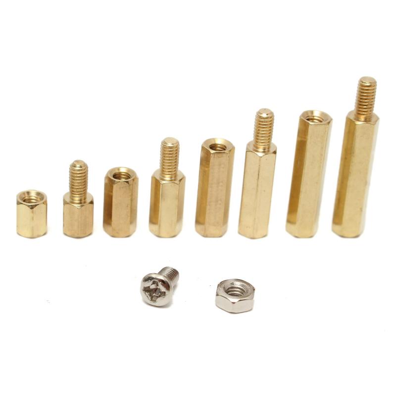 120pcs M3 Male Female Brass He - Nuts Mix ulasan dan harga