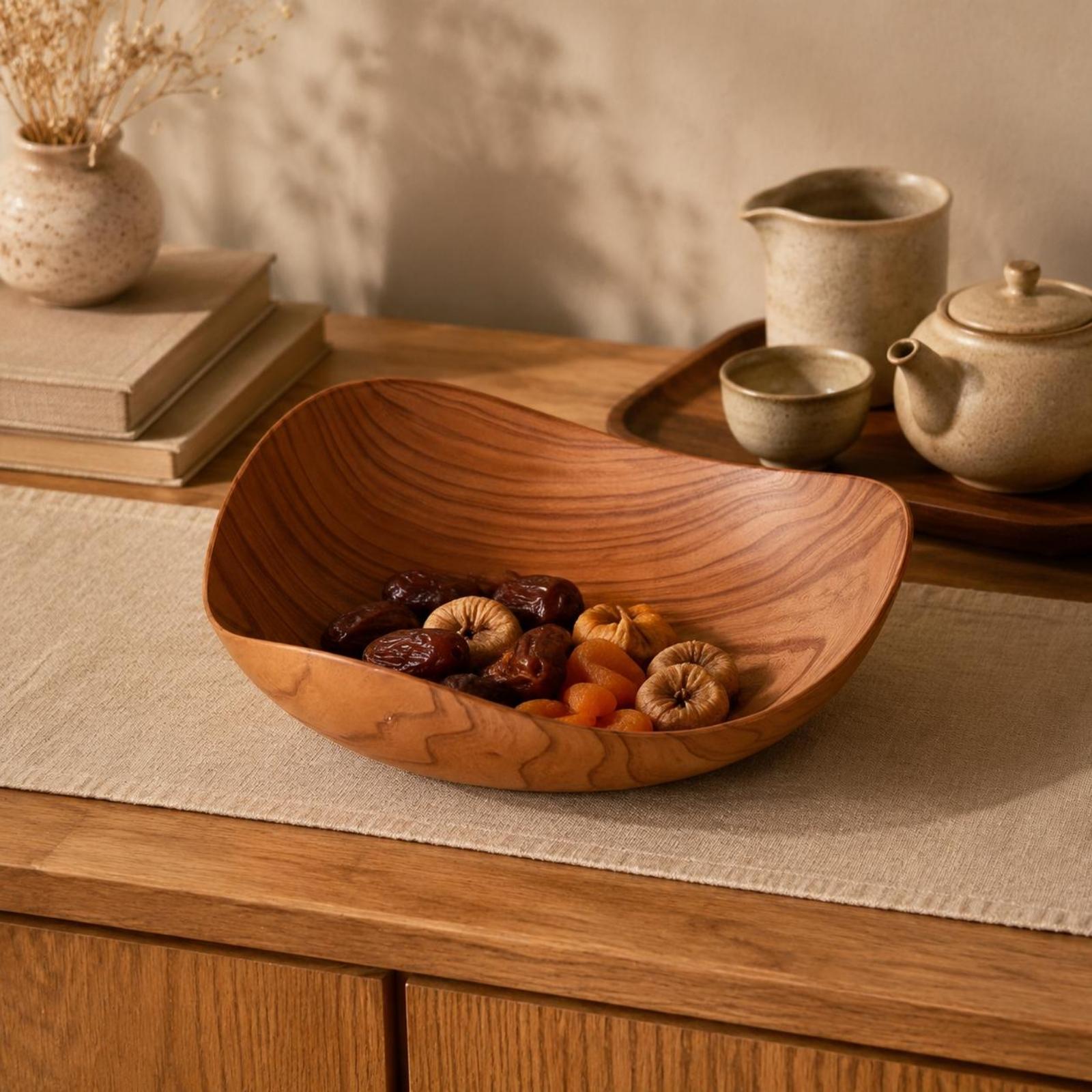 Wood Grain Plastic Fruit Platt - Dried Fruit ulasan dan harga