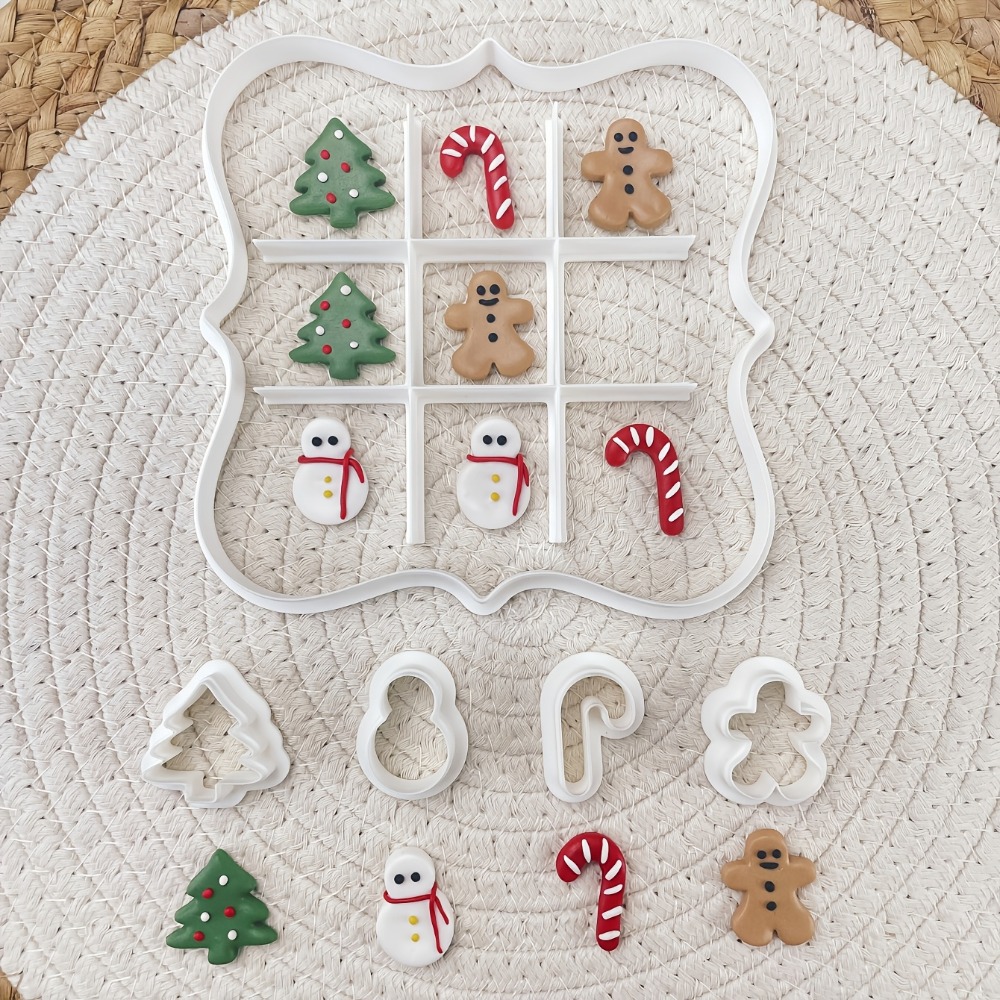 6Pcs Christmas Tic Tac Toe Coo - Cookies Pack ulasan dan harga