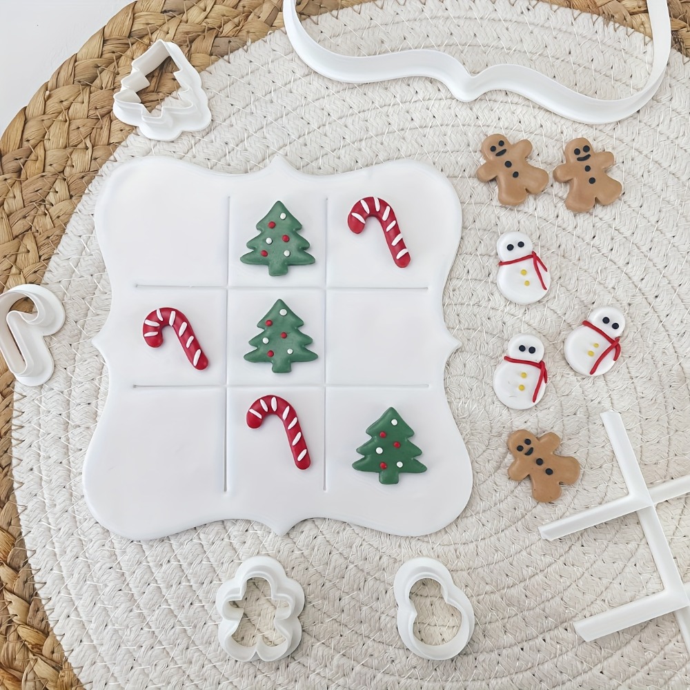 6Pcs Christmas Tic Tac Toe Coo - Cookies Pack ulasan dan harga