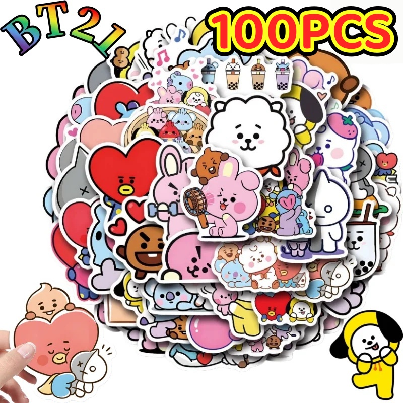 100/200PCS BT21 Chimmy Cooky k - Cookies Pack ulasan dan harga