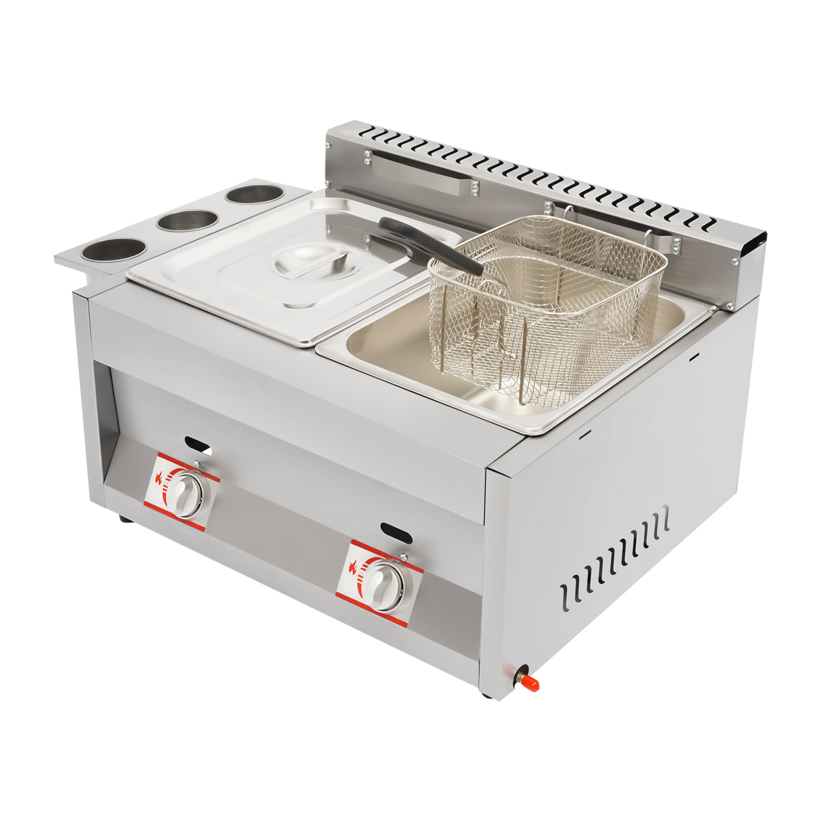 Commercial Deep Fryer 2-Tank 6 - Food Snacks Catering ulasan dan harga