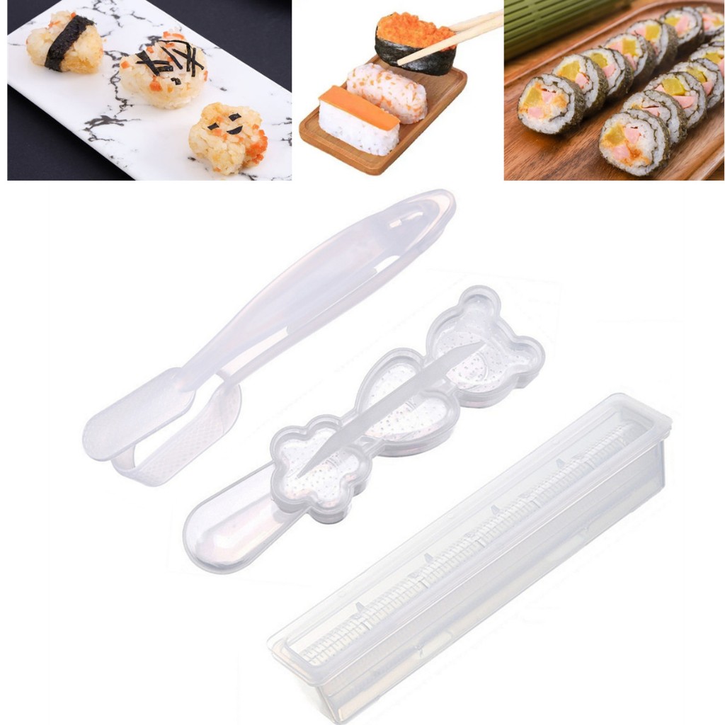 3Pcs/Set Sushi Mold Set, DIY W - Seaweed Snack ulasan dan harga