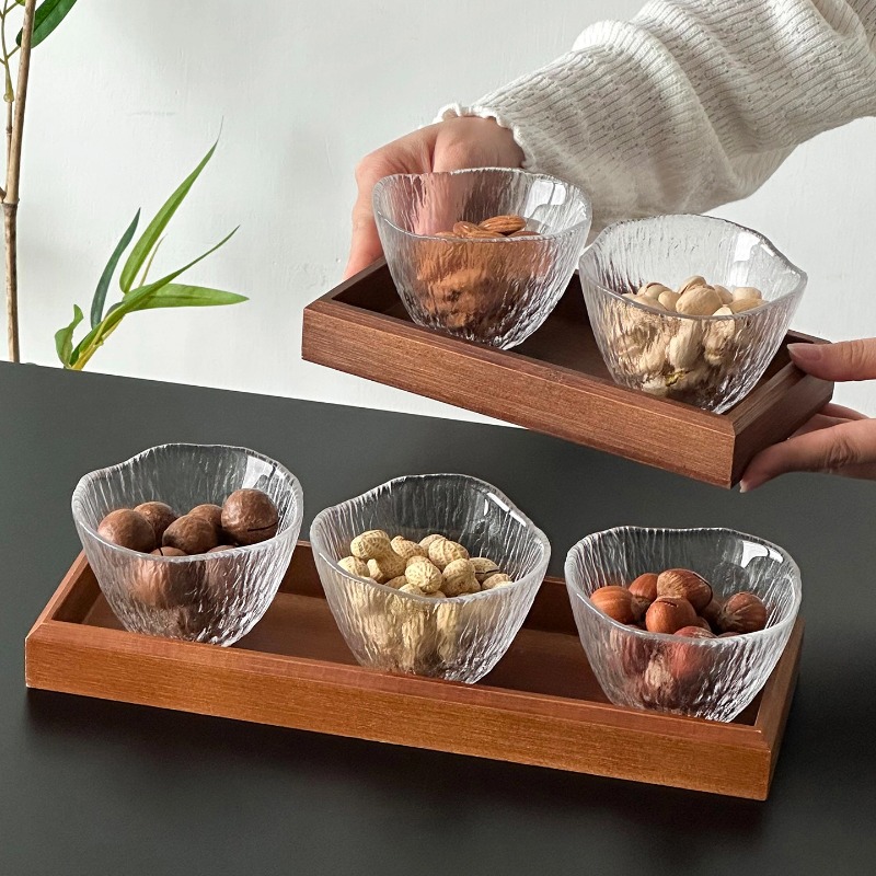 Clear Glass Cups Divided Nut T - Dried Fruit ulasan dan harga