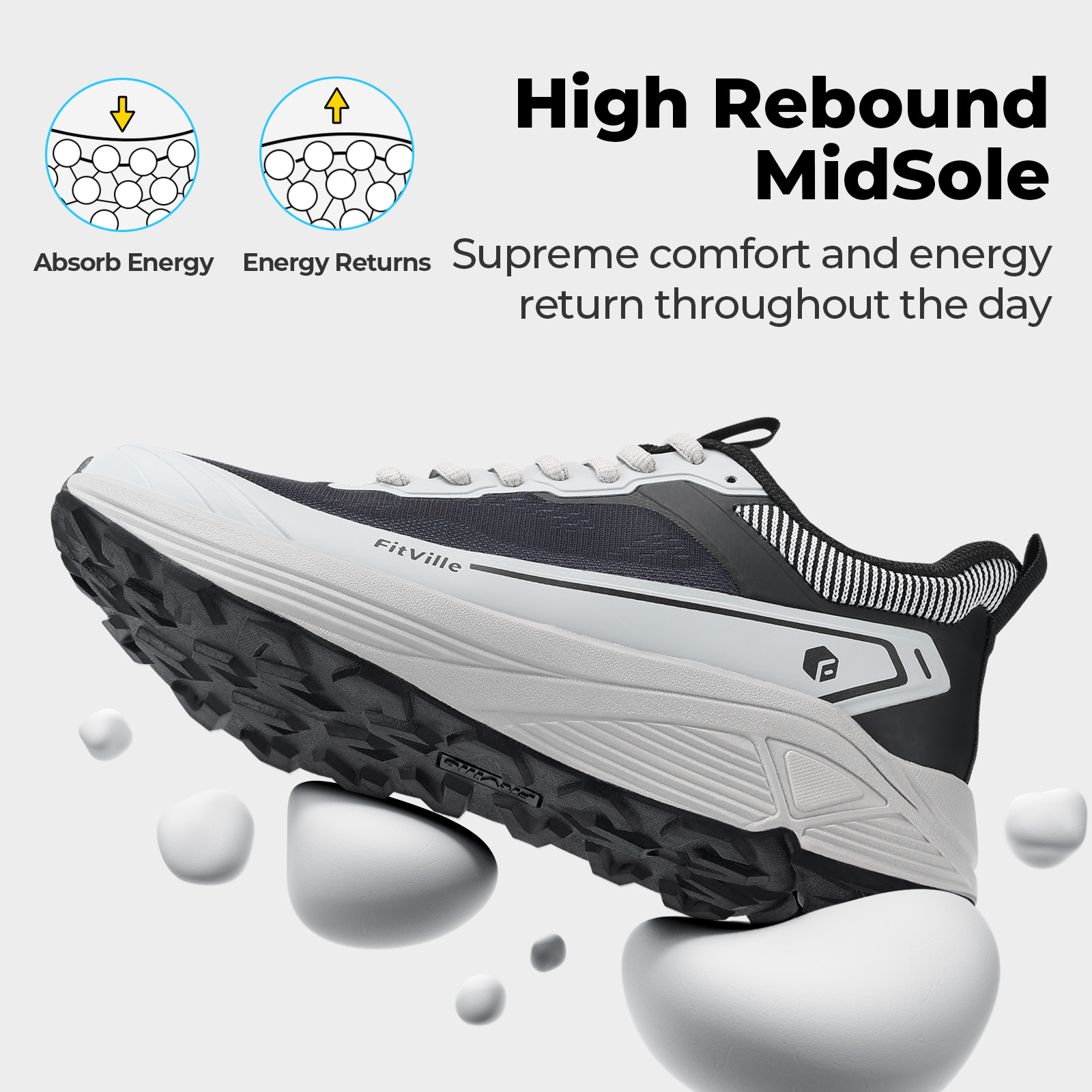 FitVille Wide Sports Shoes Wea - Trail Mix ulasan dan harga