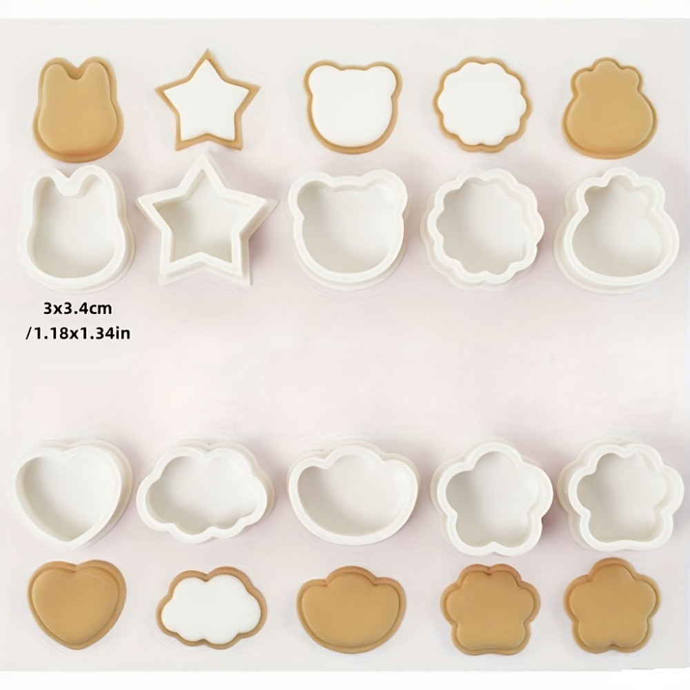 10Pcs Cookie Biscuit  Cutters  - Cookies Pack ulasan dan harga