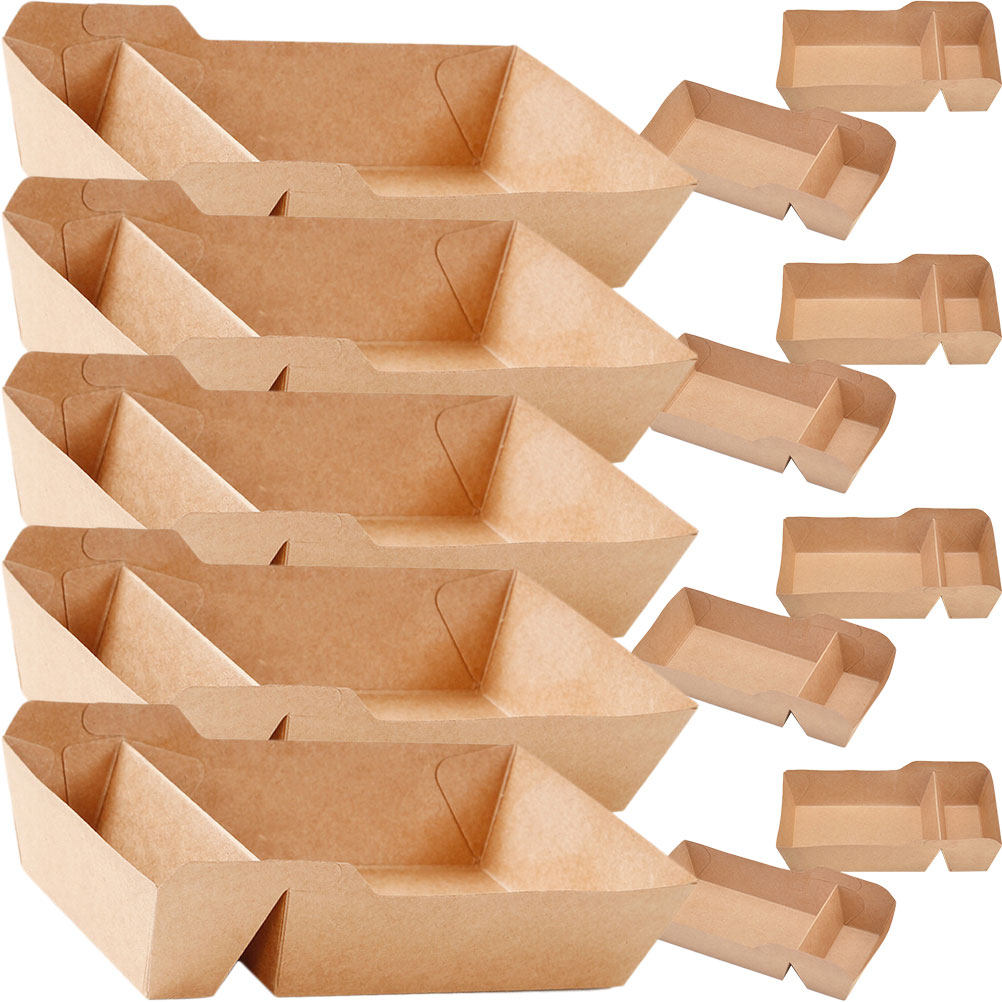 50Pcs Paper Food Box Eco Frien - Chocolate Snack ulasan dan harga