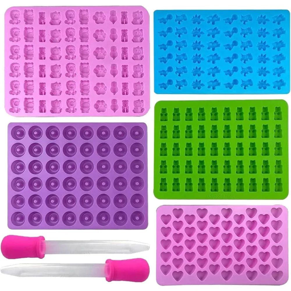 5Pcs Candy Silicone Moulds wit - Gummy Candy ulasan dan harga