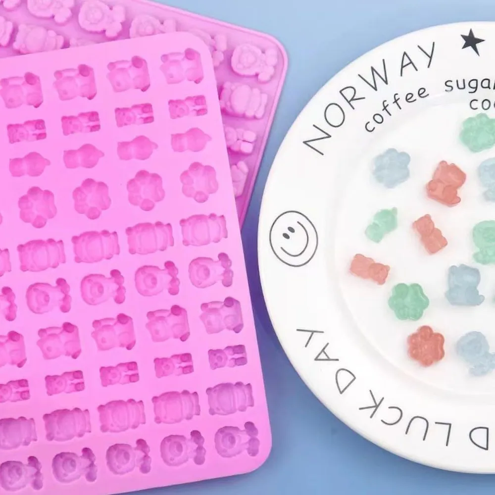5Pcs Candy Silicone Moulds wit - Gummy Candy ulasan dan harga