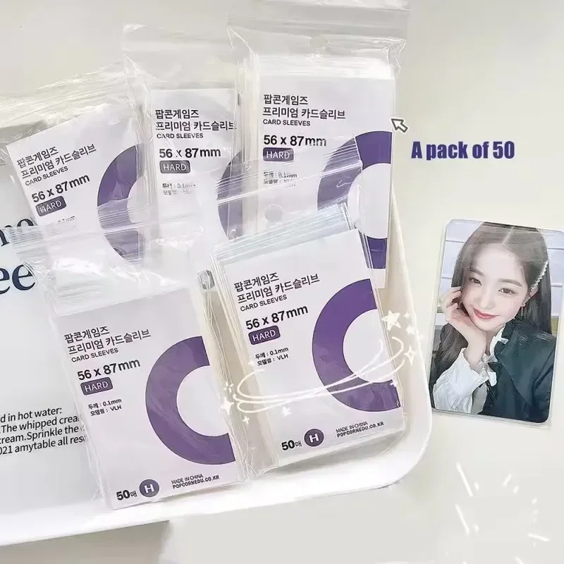 500Pcs Korea Card Sleeves HD T - Popcorn ulasan dan harga