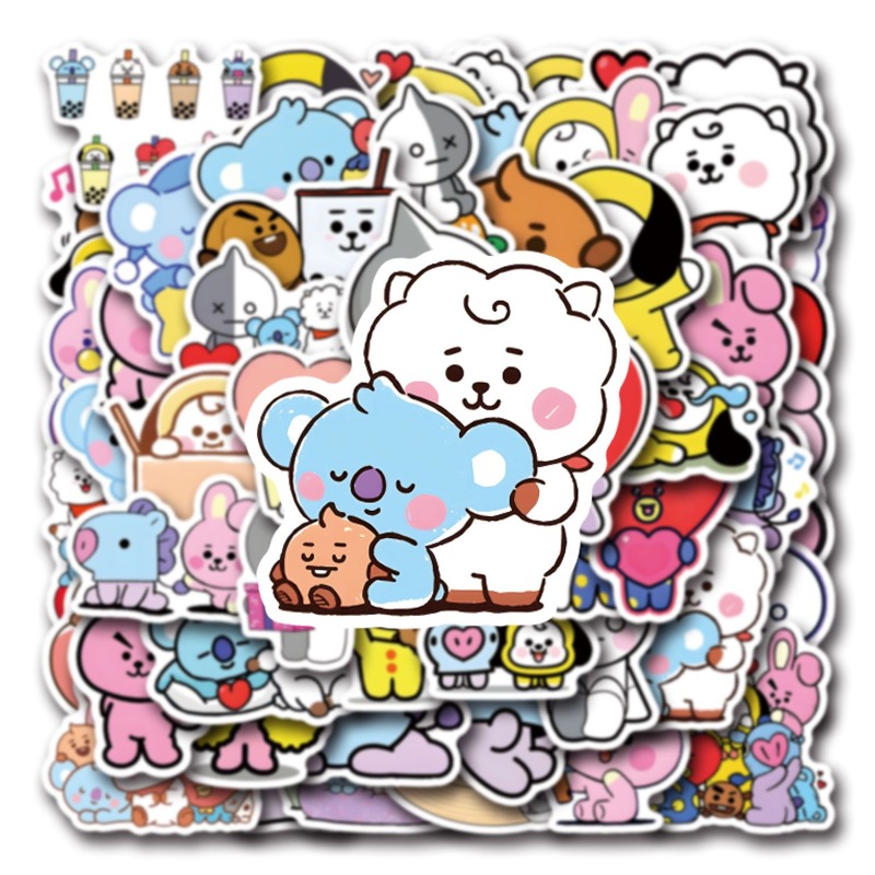 55/110PCS BT21 Chimmy Cooky ko - Cookies Pack ulasan dan harga